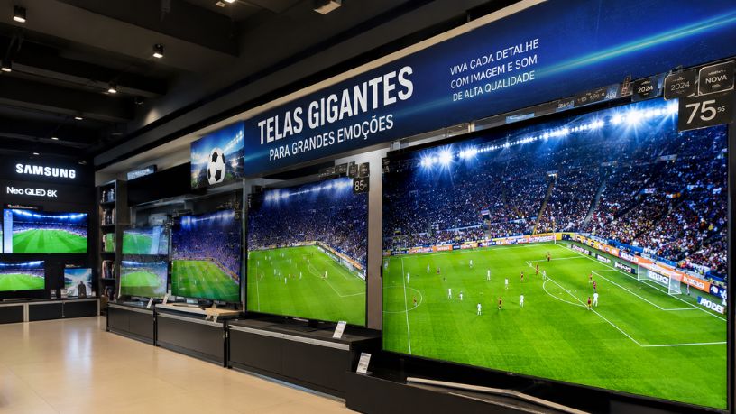 O Mercado de TVs e a Estratégia das Telas Gigantes para os Grandes Eventos Esportivos