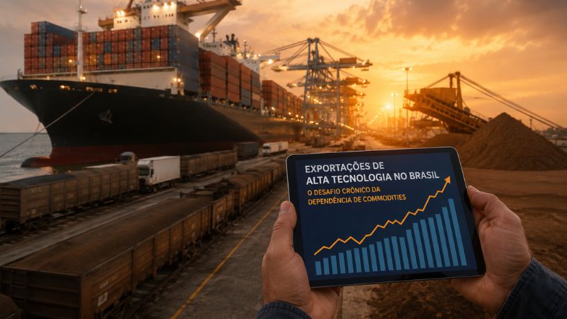 Exportações de Alta Tecnologia no Brasil e o Desafio Crônico da Dependência de Commodities